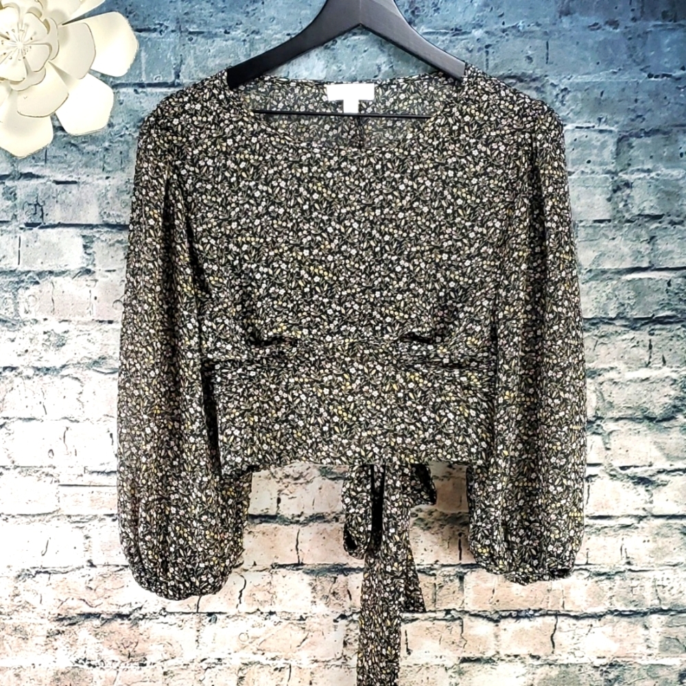 5/$30 🎀 BKK Chance | Gypsy Boho Cottagecore Cropped Floral Festival Blouse